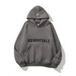 Sudadera con capucha extragrande ESSENTIALS gris oscuro