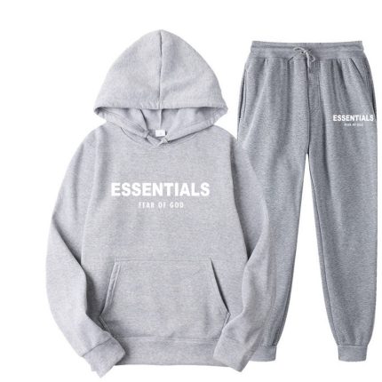 Fear of God Essentials Sudadera con capucha Chándal gris claro