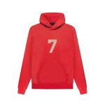 Sudadera con capucha roja Fear of God 7 Essentials