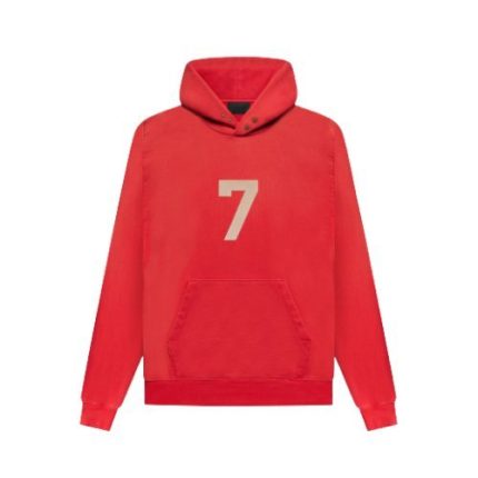 Sudadera con capucha roja Fear of God 7 Essentials