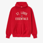 Sudadera con capucha roja Essentials ST Louis