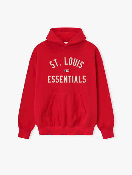 Sudadera con capucha roja Essentials ST Louis