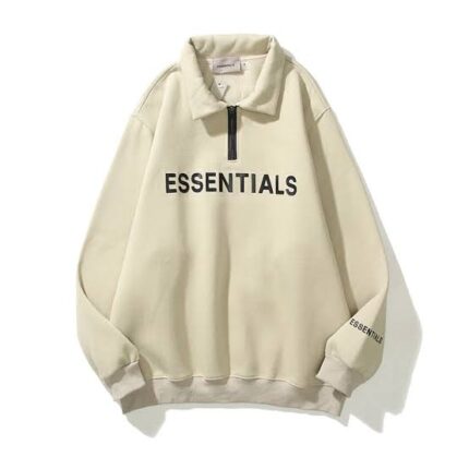 ESENCIALES Sudadera con capucha CARL con media cremallera Café