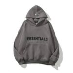 ESENCIALES Sudadera con capucha CARL con media cremallera Café
